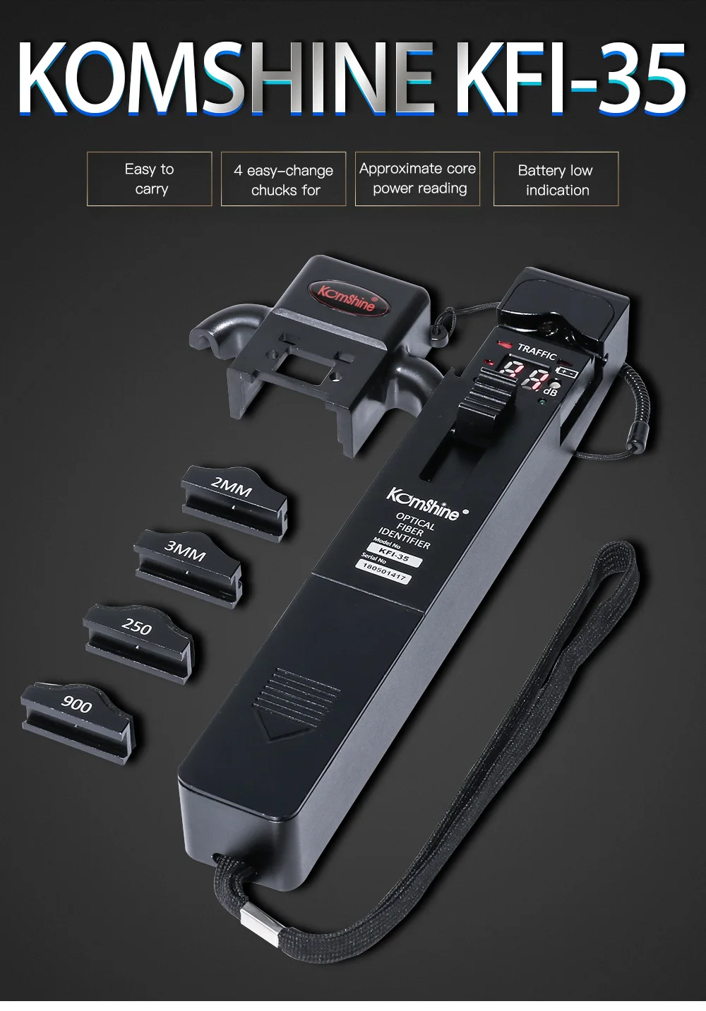 Fiber_optic_identifier_komshine_KFI-35_Traffic_detector_same_as_NOYES_OFI400C_Fiber_Identifie