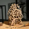 Robotime DIY 3D Wooden Mechanical Puzzle  Model Building Kits Laser Cutting Action by Clockwork Gift Toys for Children LG/LK/AM 1
