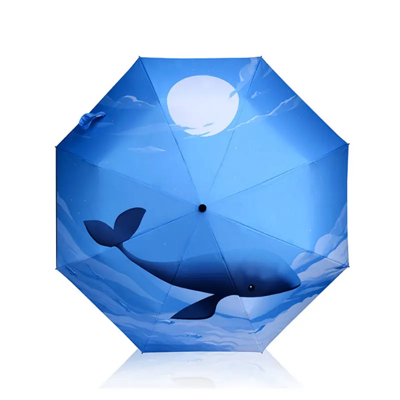 

Silver Coating Three Fold Umbrellas For Thicken Sunscreen Rain Gear Small Unbrellas Anti-UV Non Automatic Opaque Women Parasol