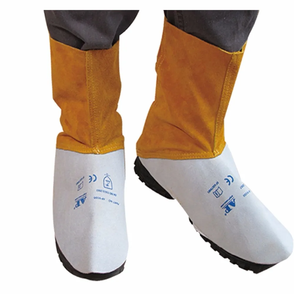 

Welding Gaiter Flame/Heat/Abrasion Resistant Cowhide Leather Working Shoe Cover Protector Leather Welding Spats