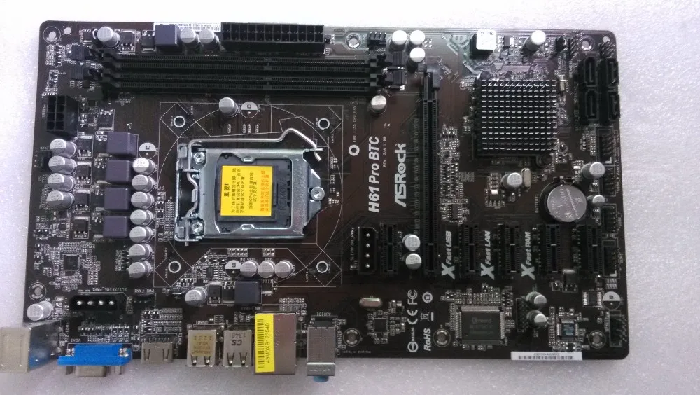 asrock h61 pro btc plokštė
