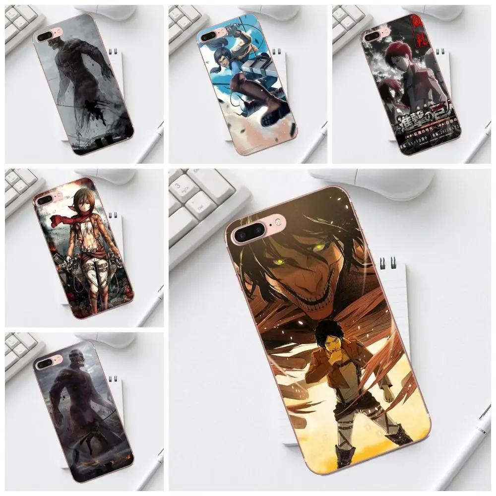 Japanese Comics Attack On Titan Soft Bags Cases For Galaxy Alpha Core Prime Note 4 5 8 S3 S4 S5 S6 S7 S8 S9 mini edge Plus | Мобильные