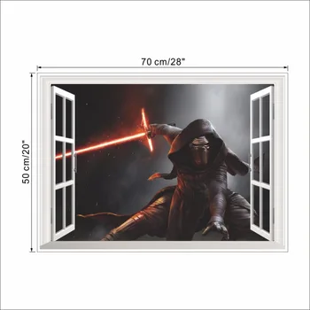 

3D Window Star Wars Wall Sticker Removable Vinyl Decal Art Boy Kid Decor