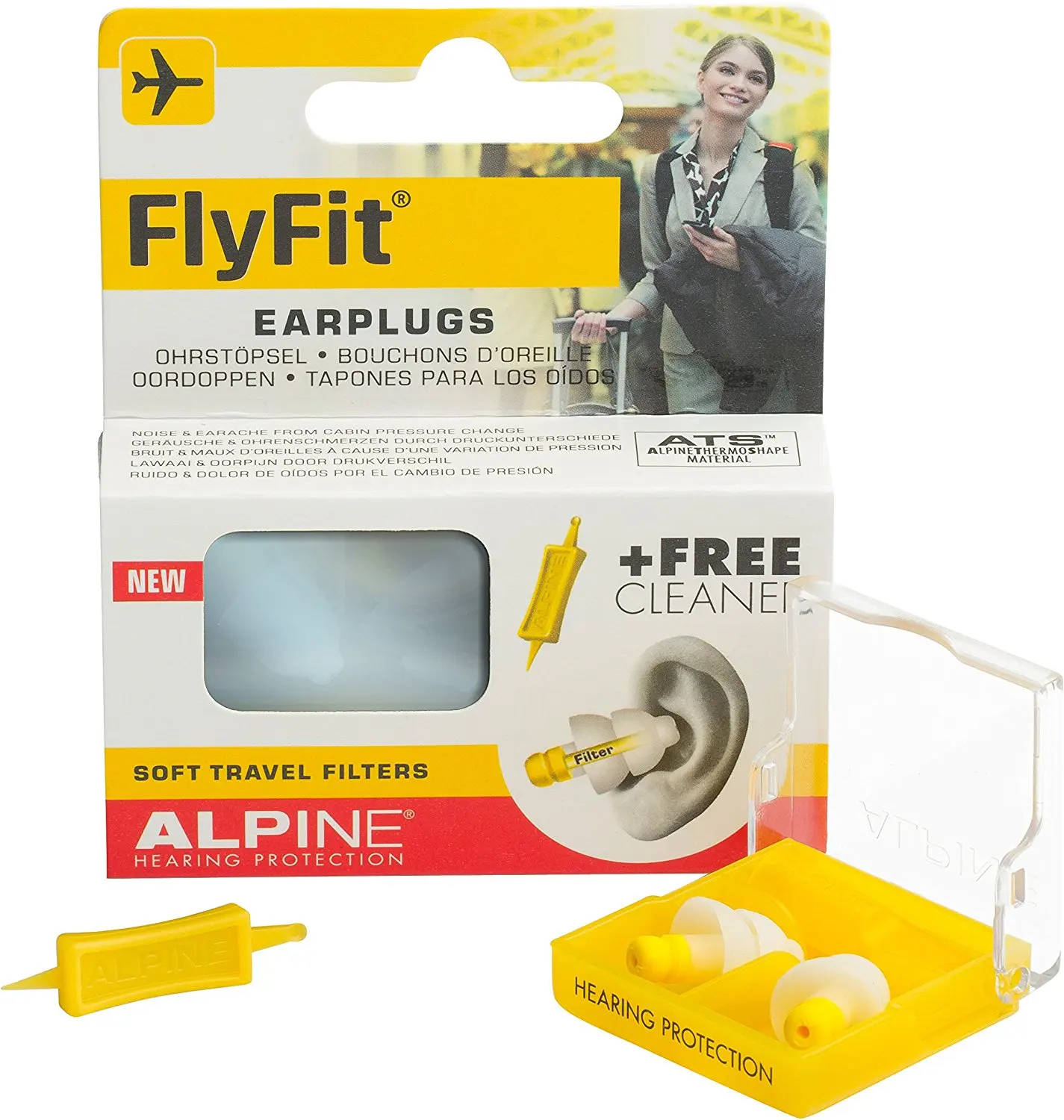 Alpine Fly Fit Flyfit беруши летающие беруши Воздушный самолет баланс давления боль в ушах уменьшить шум подарок путешествия и сон помощник CE