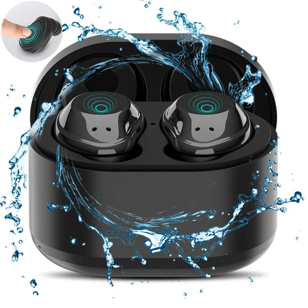 Спортивные Портативный наушники-вкладыши TWS вкладыши Bluetooth V5.0 Беспроводной