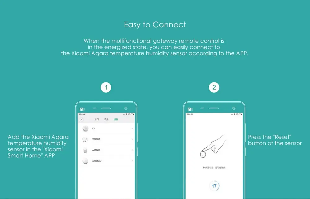 Xiaomi Aqara Temperature Humidity Sensor Smart Home Device