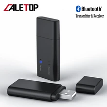 CALETOP 2 IN 1 Bluetooth Adapter Transmitter and Receiver 3 5mm Jack Stereo AUX for TV Speaker Headphone Car Hifi Audio