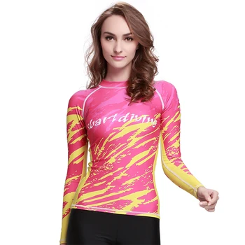 

2018SBART Long Sleeve Rash Guard Women Shirt Swimwear Swimsuit Surf Rashguard Windsurf Suit Protection Costume Top Tshirt