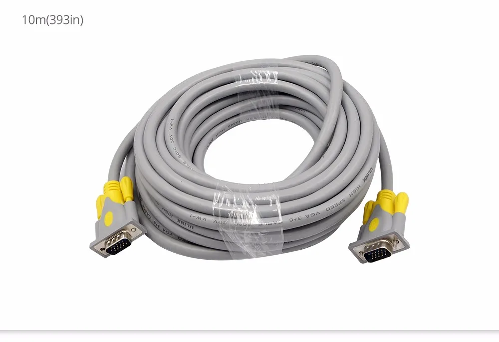 1,5 м 3 м 5 м 3 + 6 vga-кабель VGA кабель-удлинитель для 1080 P HD ТВ-проектор компьютерный монитор ПК ультра-тонкий 15Pin ThundeaL