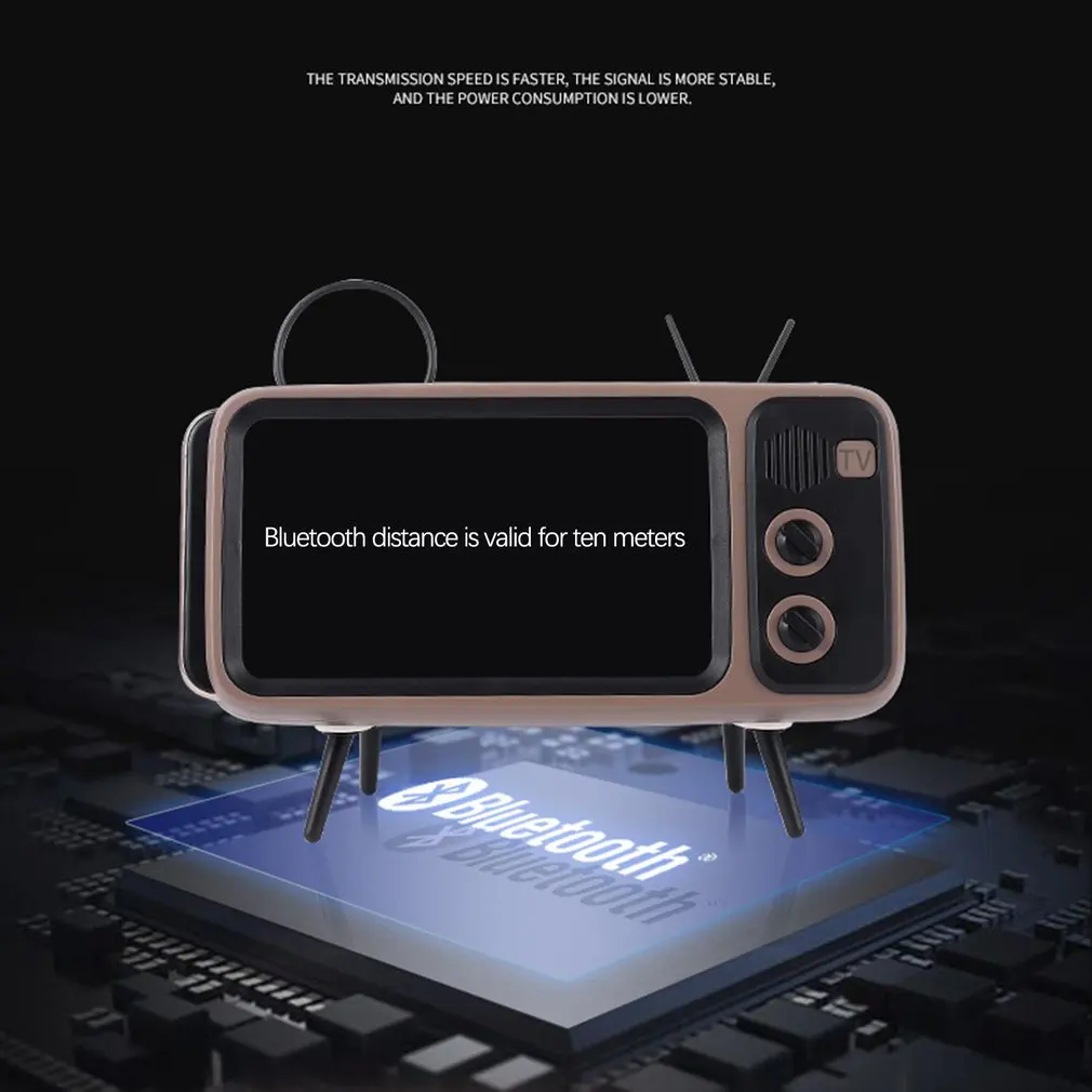 Ретро Мини Bluetooth динамик классический ТВ Аудио Поддержка TF карта FM радио Aux модель беспроводной звуковой ящик для iPhone huawei Xiaomi