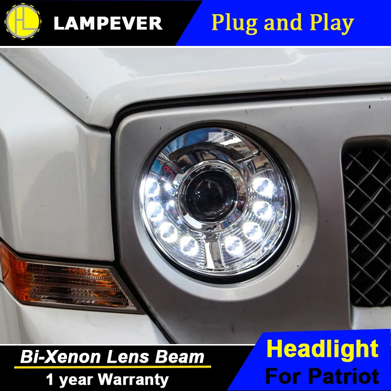 Lampever Styling for Jeep Patriot Headlights 2010 2014 Patriot LED