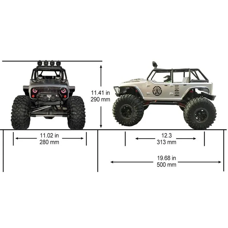 Большой масштаб Remo Hobby 1073-SJ 1/10 2,4G 4WD 25 км/ч матовый Радиоуправляемый автомобиль внедорожный Рок Гусеничный грузовик RTR игрушка