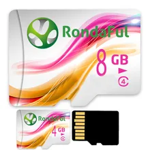 Rondaful Flash Memory Micro sd c4 Micro SD Card 8GB Class 4 4GB Class10 UHS-1 Memory Card for Mobile Phone
