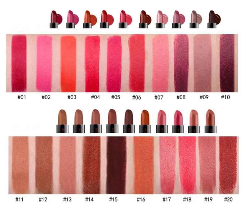 HOLD LIVE Matte Lipstick 20 Colors Long Lasting Waterproof Velvet Silky Lipstick Nude Deep Red Moisturizing Lips Makeup (3)