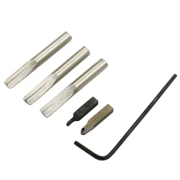 

DIY Hand Tools Leather Trench Tool Pull Device Slotted Device Trenching Tool With 5 Replacement Heads