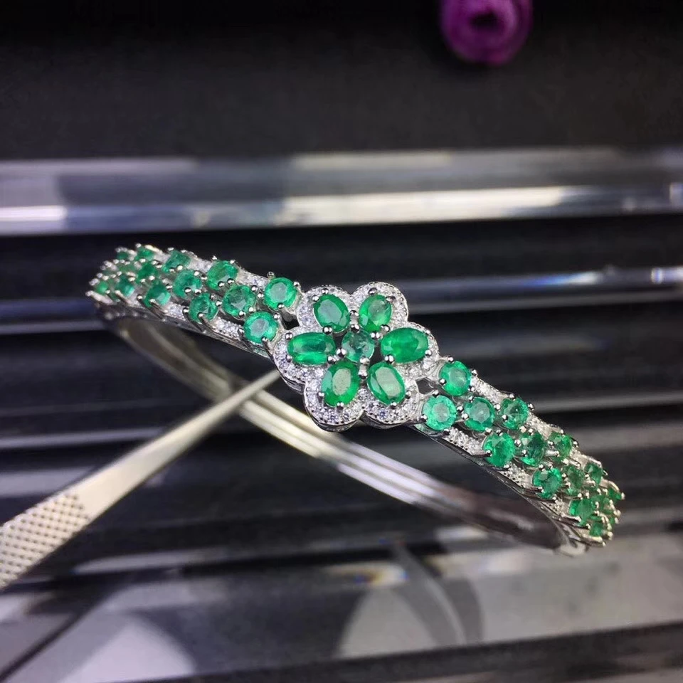  Bracelets en pierres précieuses naturelles vert émeraude Bracelet en pierres précieuses rouges natu