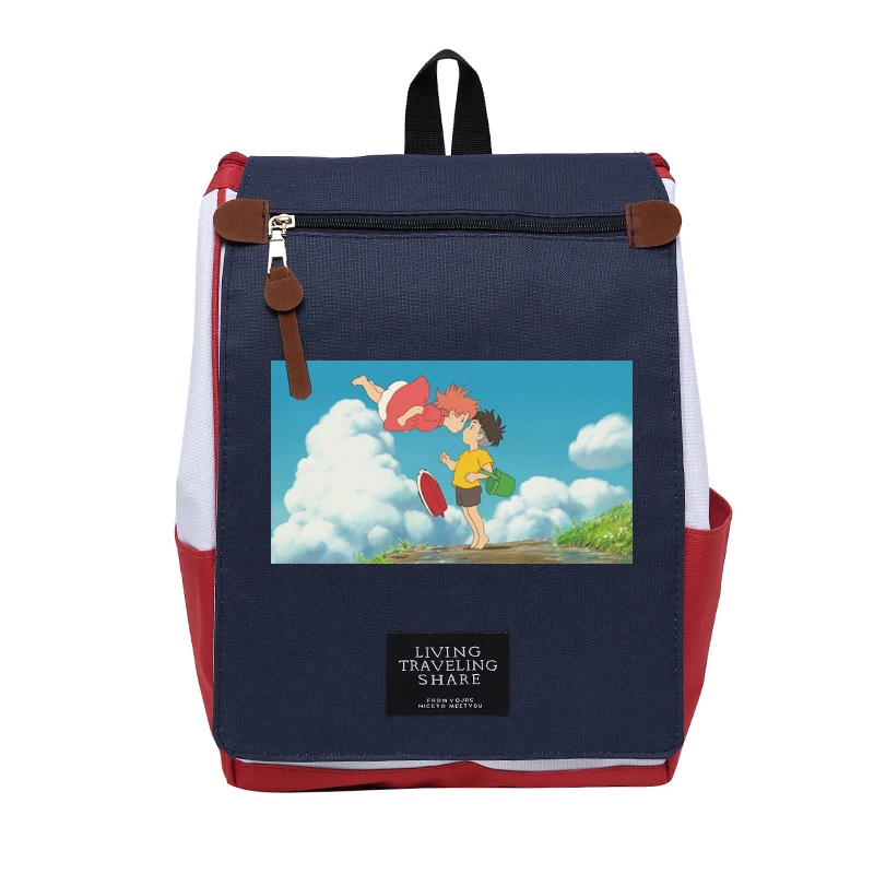 Рюкзак для девочек и мальчиков Ponyo on the Cliff нейлоновый рюкзак косплея Хаяо