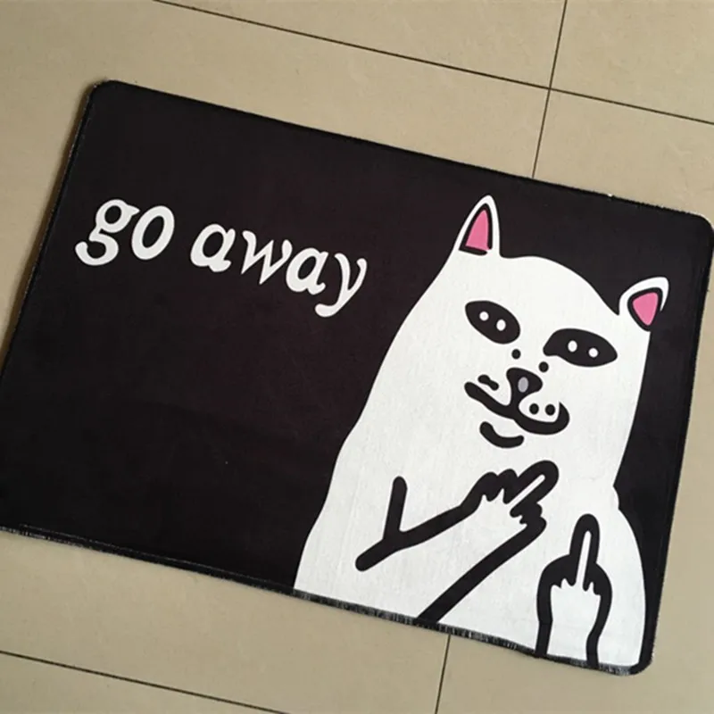 периодически go away. Go away. придверный коврик уходите.