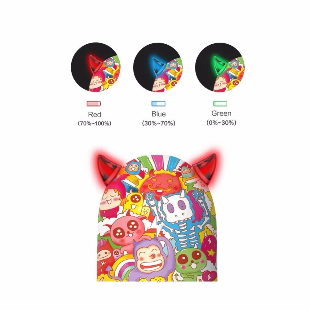 Emie xMonster portable Charger, 5200mAh Compact cute Power Bank USB Charger for iphone 6 7 8plus ipad for samsung with LED Ears