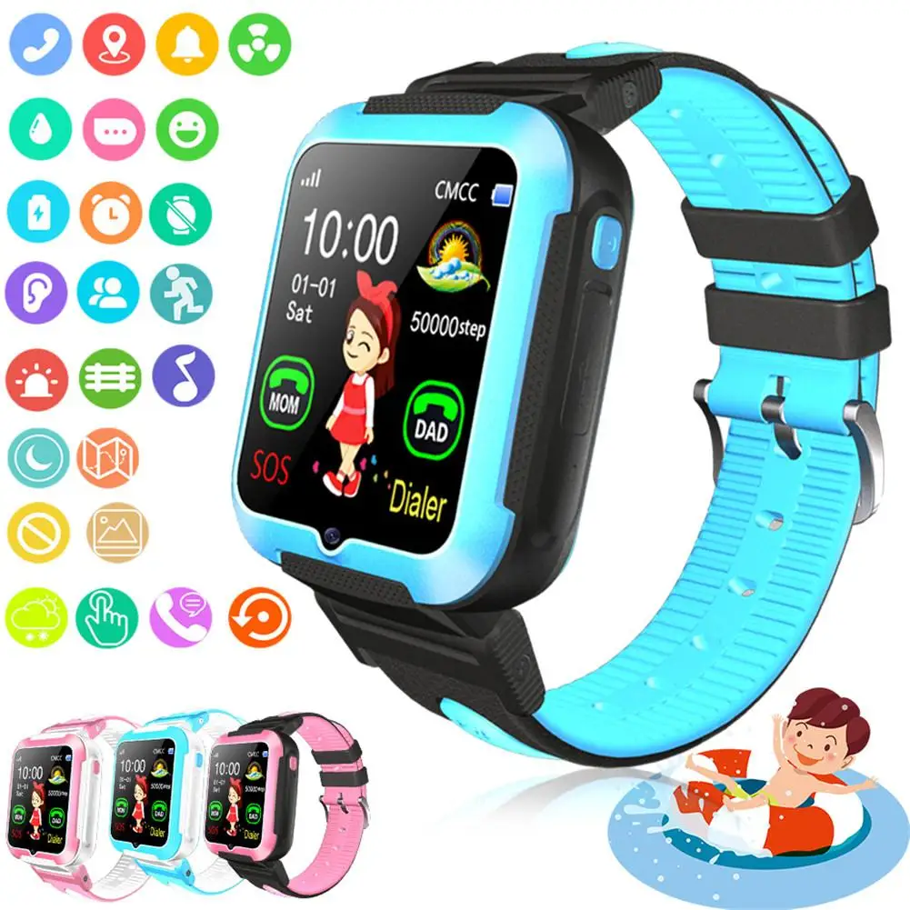 

E7 Children Smart Watch AGPS LBS Location Waterproof Kids Baby SmartWatch Touch Screen Baby Wristwatch for iOS Android