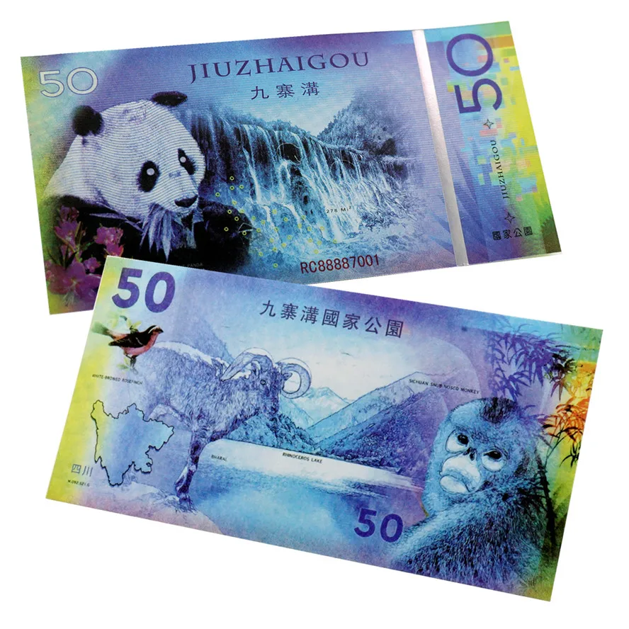 

Tartadeco Szechwan Panda Monkey Paper Banknotes Portect Rare Animals Collectibles