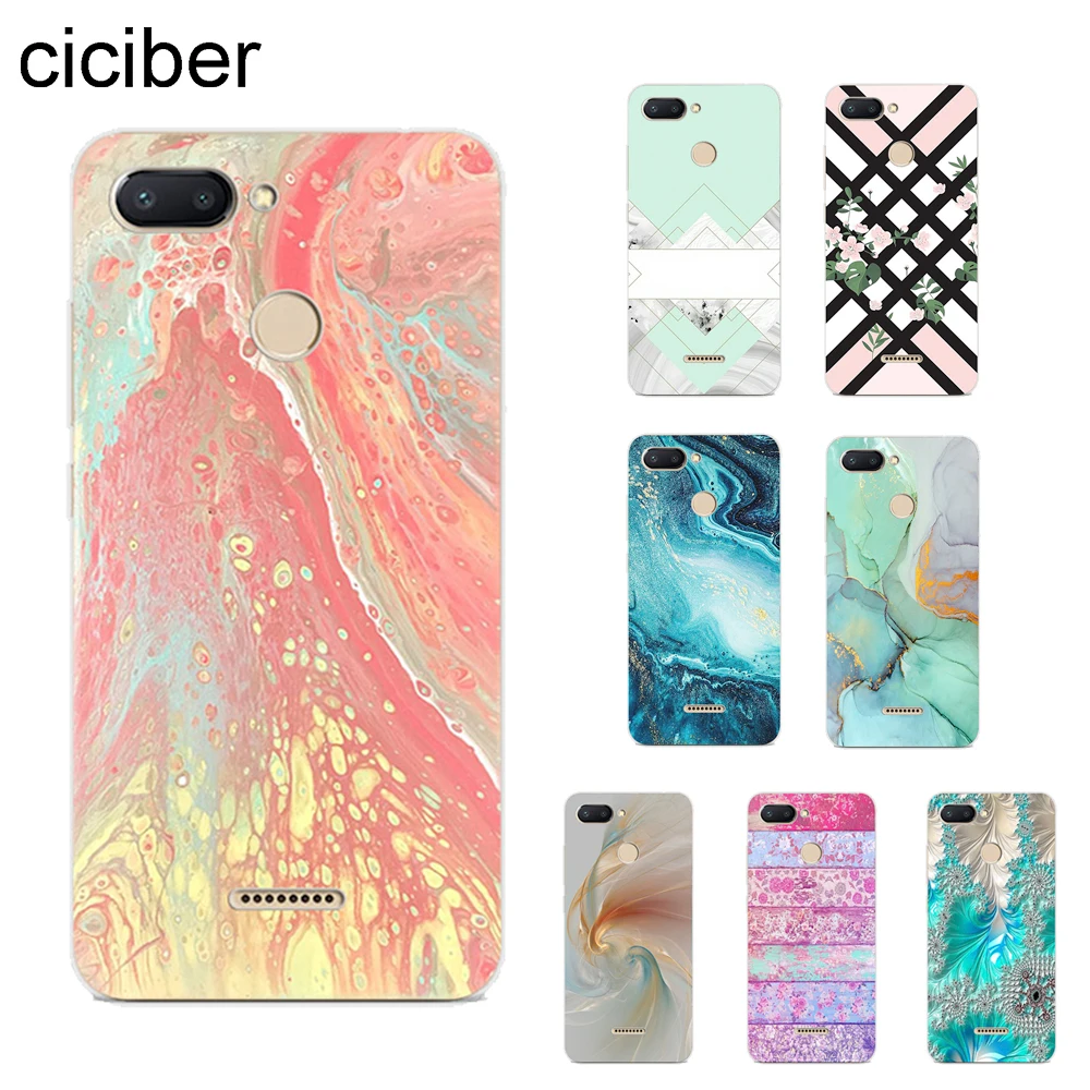 

ciciber Marble Stripe Cover For Xiaomi Redmi 6 5 4 3 A X S Plus Pro S2 Phone Cases For Redmi Note 7 6 5 4 3 X A Pro Soft TPU