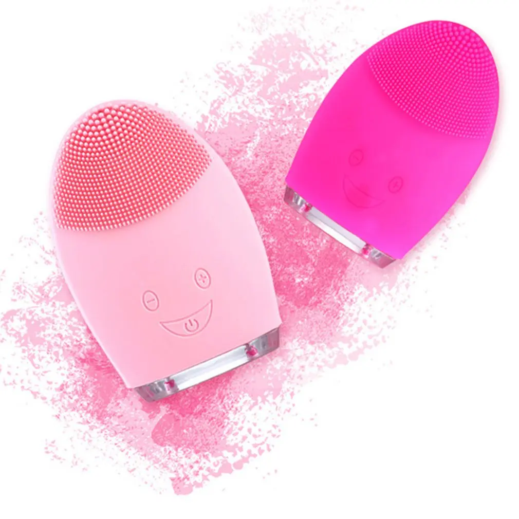 Новинка USB Очищающая щетка для лица Sonic Vibration Mini Face Cleaner силиконовая Глубокая чистка пор электрическая водостойкая Массажная щетка