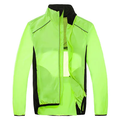 Оранжевая ветрозащитная велосипедная куртка mtb горный велосипед Мужской сухой плащ-дождевик со светоотражающими полосками куртка Женский плащ велосипедная одежда ветровка - Цвет: Зеленый
