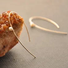 PINJEAS новые серьги-гвоздики ручной работы с жемчугом длинный подарок для женщин на день рождения минималистичные серьги Модные ювелирные изделия