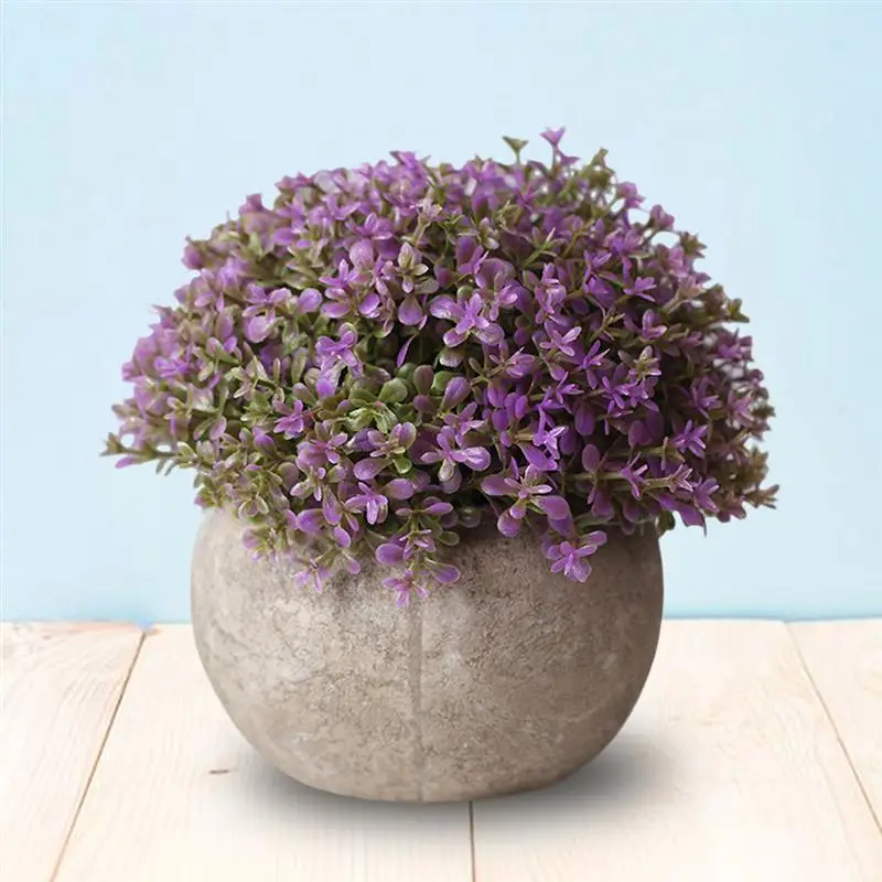 Artificial Plant Vintage Plastic Potted Green Fake Plant Decor Plant Artificial Planters Indoor