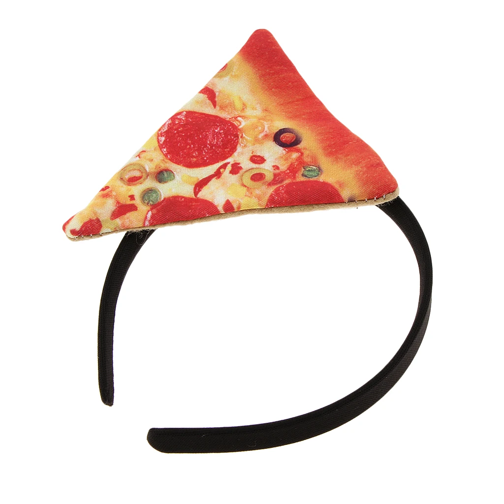 

Festive Pizza Headband Women Halloween Fancy Dress Party Hairband Birthday Party Dress up Props Headpiece Gift