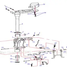 Поворотный кронштейн компонент для hidea HDF9.9, 4-тактный 9.9HP