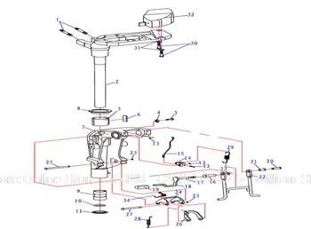 

Free shipping Swivel bracket componet for hidea HDF9.9, 4 stroke 9.9HP