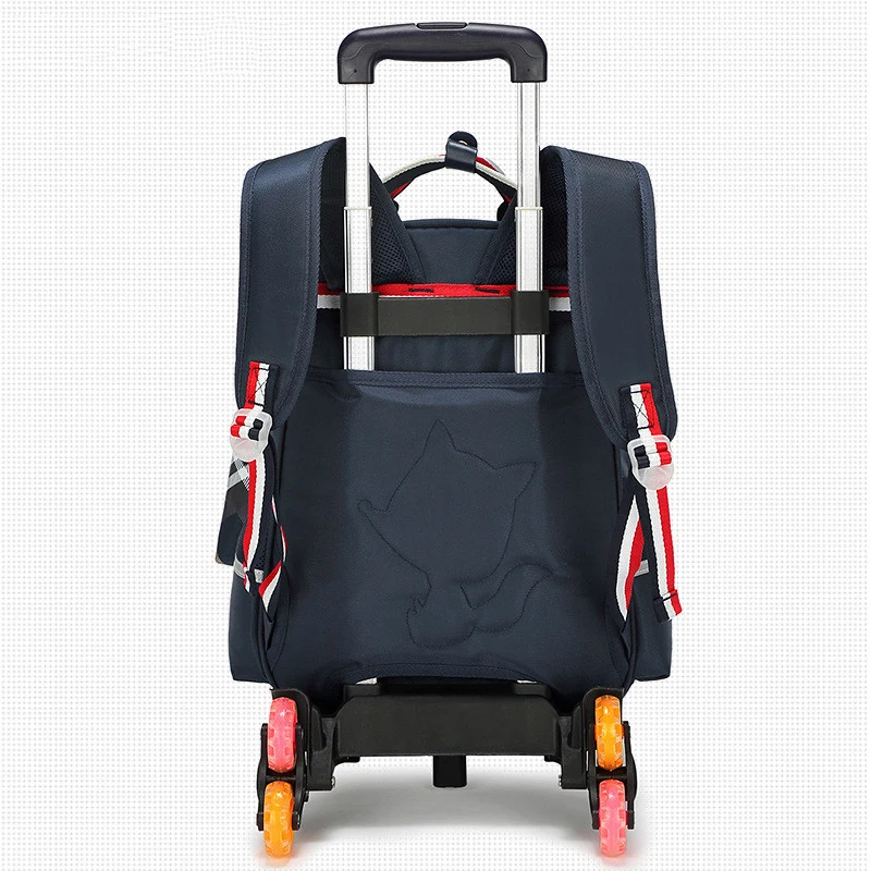 Waterproof Trolley Backpack for Boys and Girls - Children School Bag with Wheels for Travel - Luggage Backpack Kids Rolling Detachable Schoolbags image 2