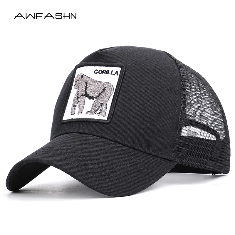 Fashion Animals Embroidery Baseball Caps Men Women Gorilla Pattern