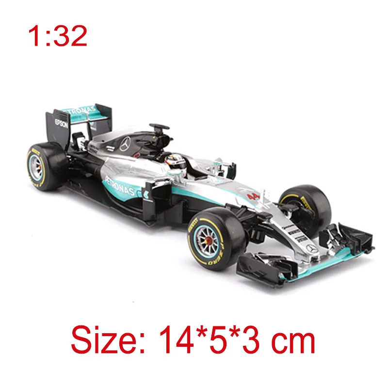 Bburago 1:18 1:32 Сплав автомобиль формула гоночный автомобиль модель гамилтон 44 Rosberg 6 спортивных автомобилей игрушки для детей подарок для мальчика - Цвет: A