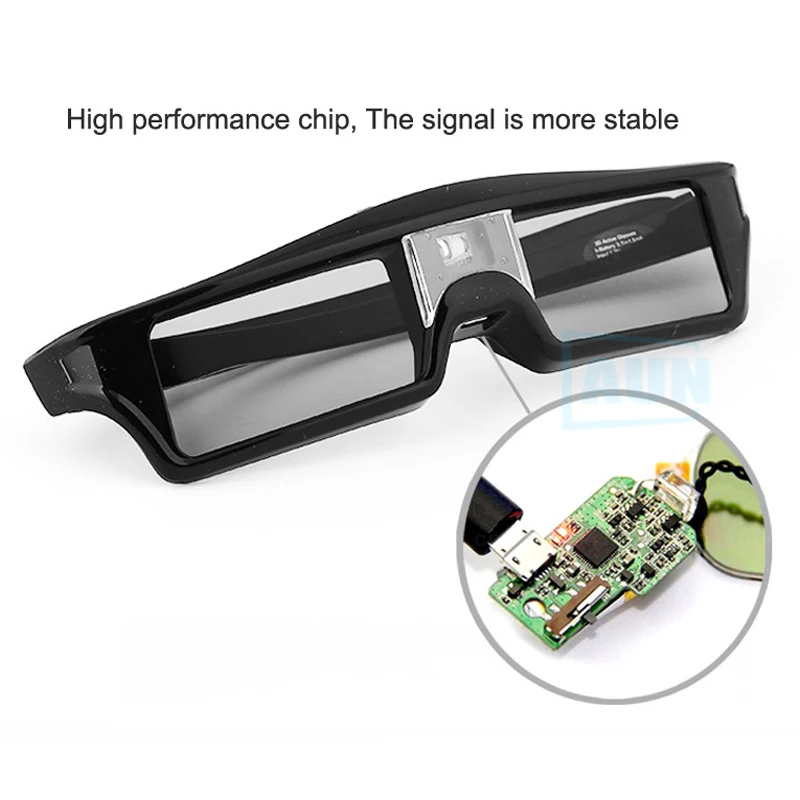 VIVIBRIGHT lcd активные 3D очки встроенный литиевый аккумулятор. Очки для затвора