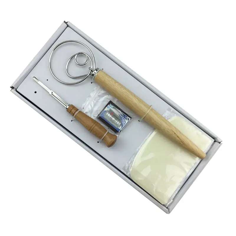 

4pcs/set Flour Stick Scraper Bread Knife with 5 Replaceable Blades Kitchen Baking Tool For Western Baguette Cutting