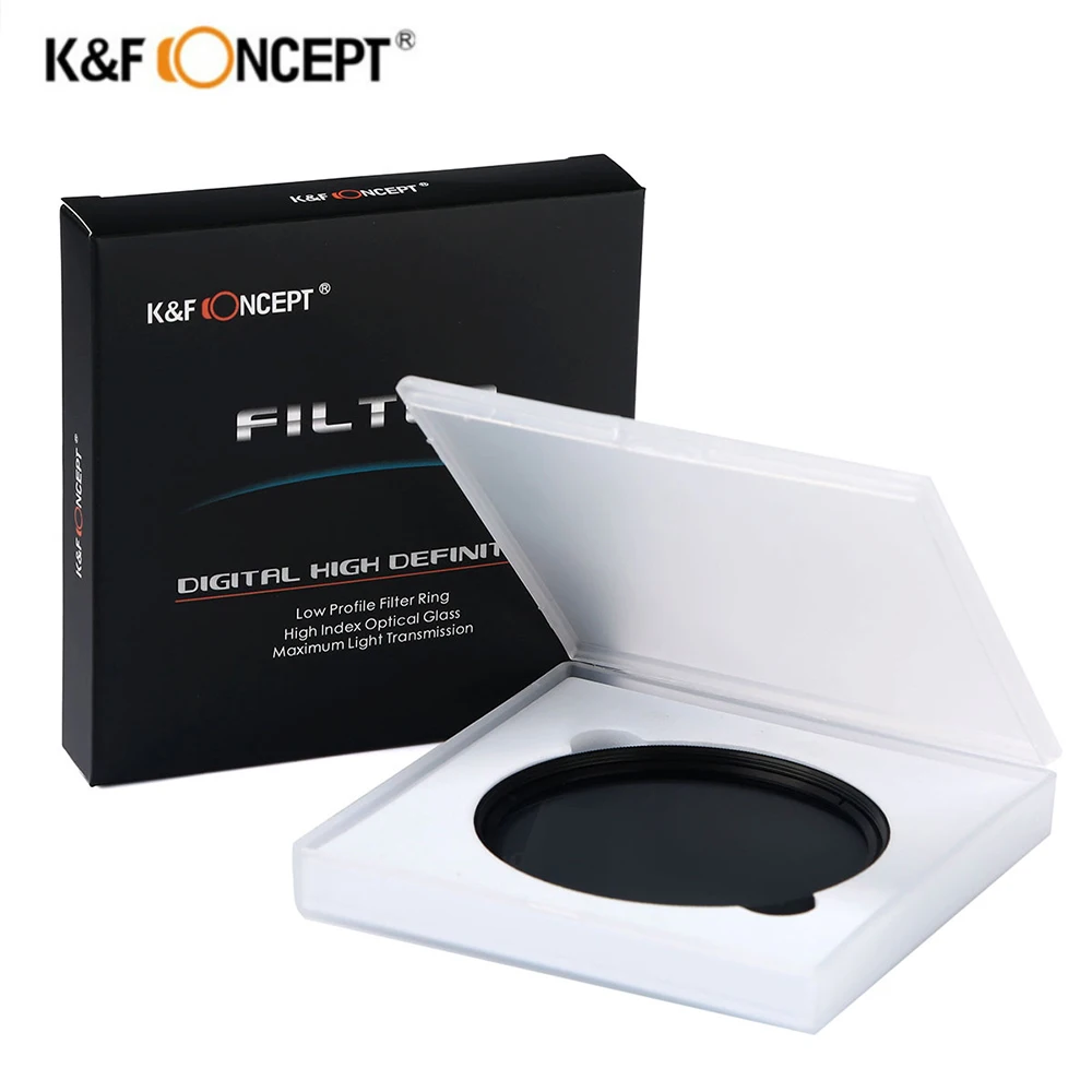 K & F CONCEPT 37 82 мм 52 58 62 67 72 77 Тонкий Фейдер с регулируемой переменной ND линзой ND2 до ND400