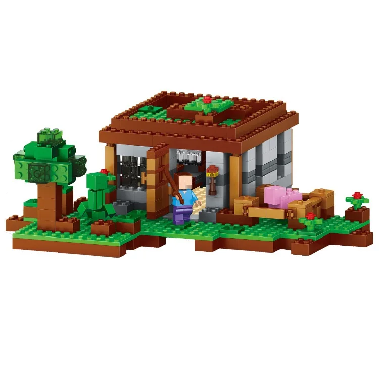 408PCS Enlighten Mine World font b Minecrafted b font Minifigure First Night Building Blocks Brick My