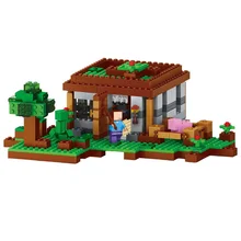 408PCS Enlighten Mine World Minecrafted Minifigure First Night Building Blocks Brick My Craft Mini Figure Kids Educational Toys