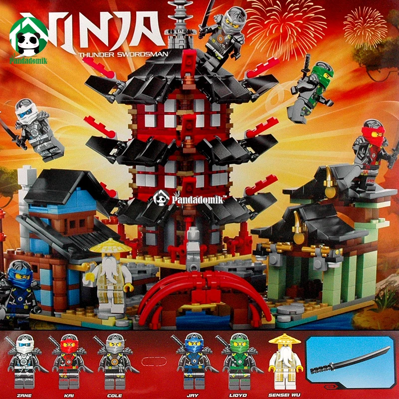 

Pandadomik Ninja Temple of Airjitzu Smaller Version Bozhi 737 pcs Blocks Set Compatible with lego Toys for Kids Building Bricks