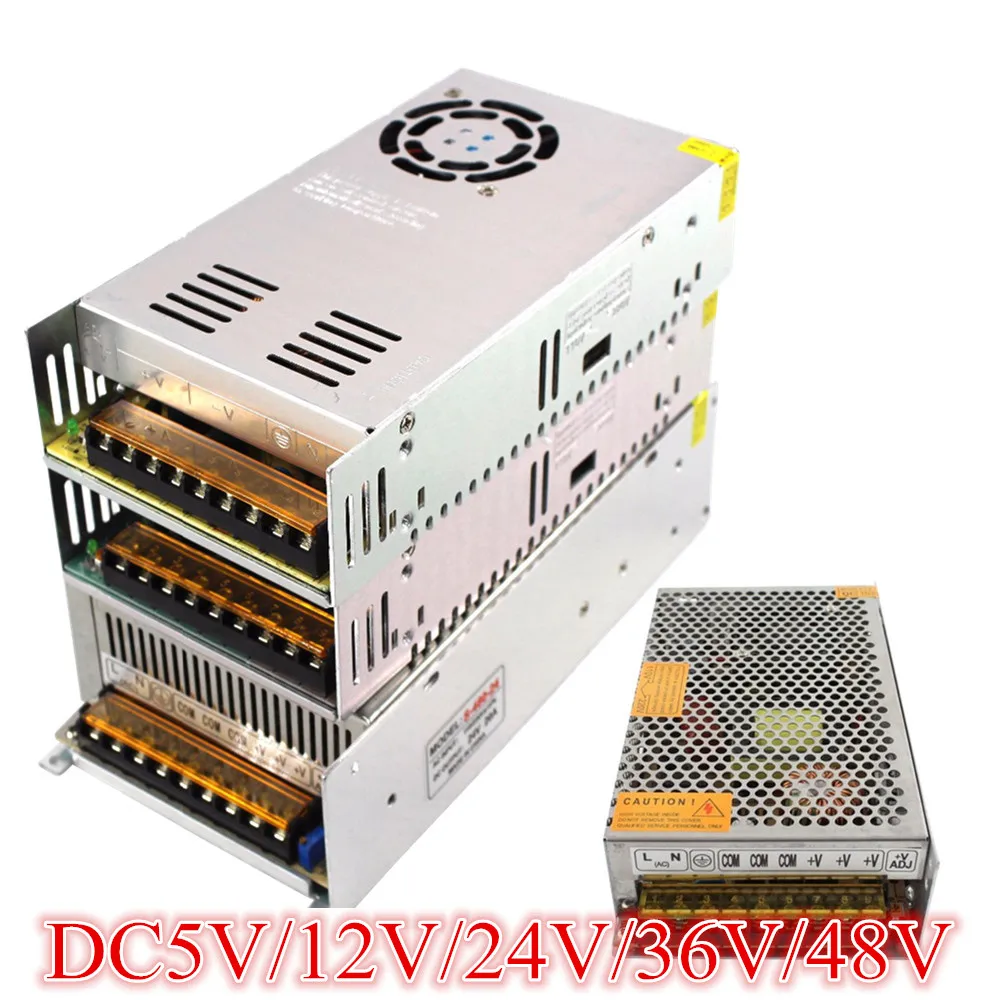 

ADJ AC85-265V 110V 220V to DC5V 12V 24V 36V 48V 1A 2A 3A 5A 10A 15A 20A 30A 40A 80A CCTV / LED Strip Power Supply Adapter