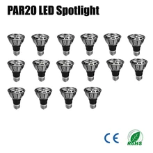16 шт./лот Par20 светодиодный затемнения 7 W 110 V 230 V 240 V зонтик лампада светодиодный Par20 COB светодиодный энергосберегающий 80 90Ra 2700 K 3000 K 4000 K 5500 K