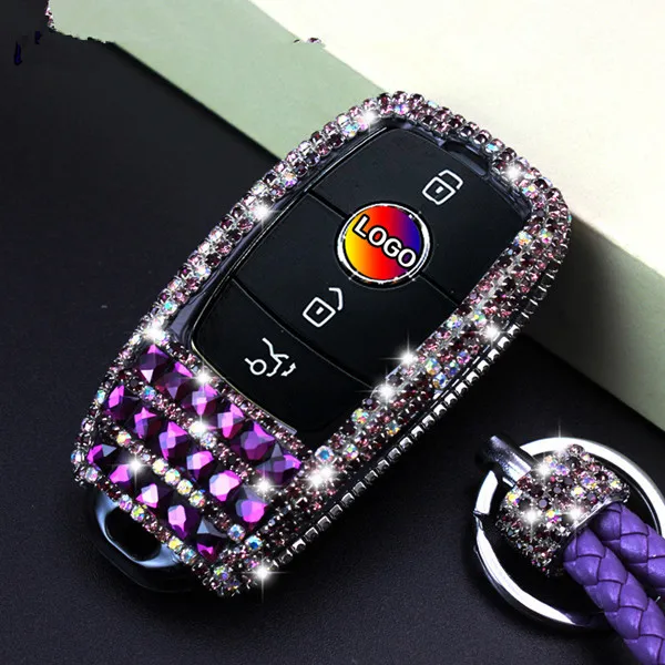 Роскошное бриллиантовое украшение Футляр для ключей кольцо для Mercedes Benz E Class W213 E200 E260 E300 E320 аксессуары для автостайлинга - Название цвета: E-purple
