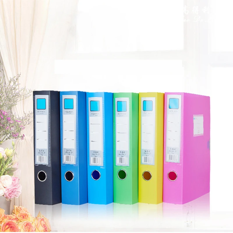 

A4 Plastic File Box Folding Type 3-inch File Box Back Width 35 55 75mm Document Acceptance