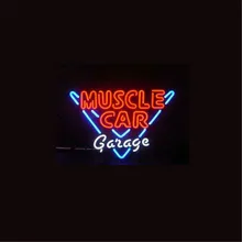 17*1" MUSCLE CAR гараж неоновая вывеска остекленная Пивной бар PUB Бильярд дисплей ресторан магазин Открытый свет знаки