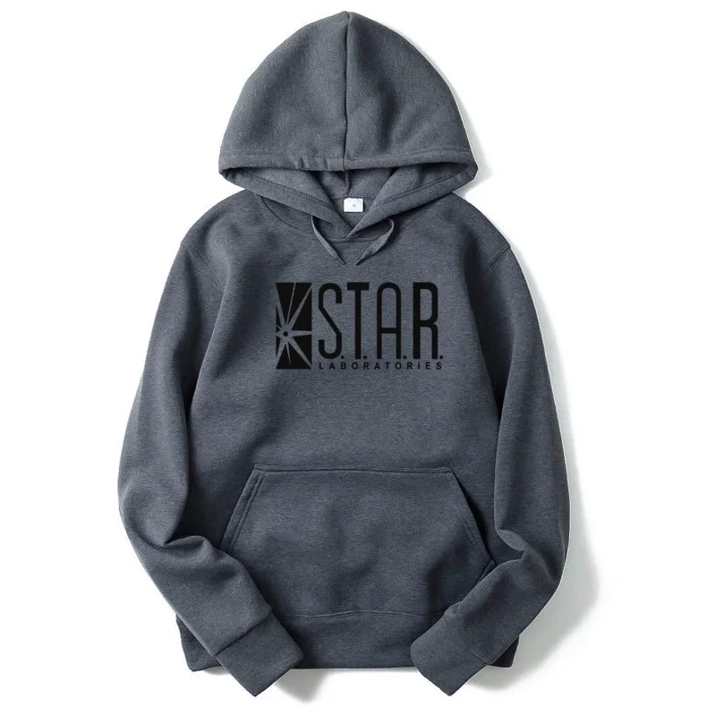 STAR labs black wo мужские/мужские толстовки с капюшоном, Мужская толстовка, толстовка с капюшоном в стиле флэш Готэм-Сити, комиксы, Супермен, сериал, худи - Цвет: Dark Grey-B