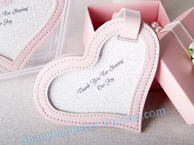Alibaba Wedding Gift Wholesale Pink Heart Luggage Tag
