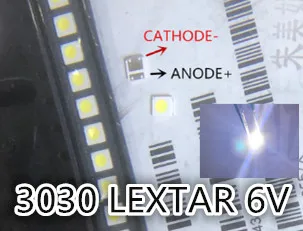 

500pcs PCT LEXTAR 3030 High Power LED 1.8W 3030 6V Cool white 150-187LM PT30W45 V1 TV Application Lextar LED Backlight 3030 6v